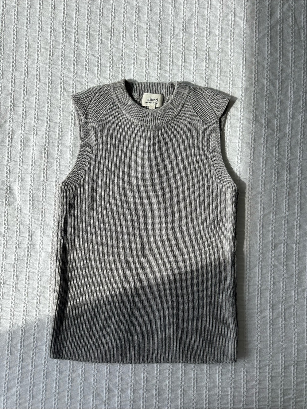 Aritzia: Grey Sleeveless Knit Sweater